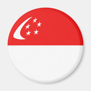 Singapour Aimant Drapeau Fisheye