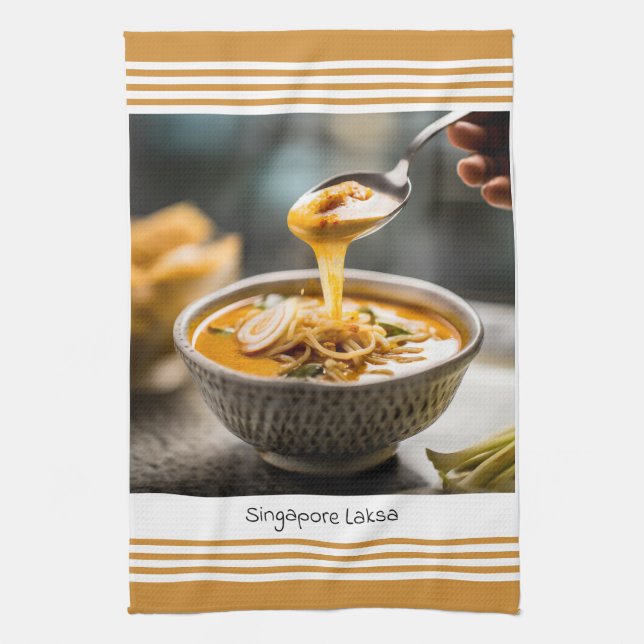 Singapour Laksa Serviette de cuisine (Vertical)
