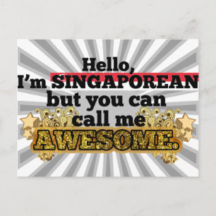 Singapur, aber nennen Sie mich Phantastisch Postkarte