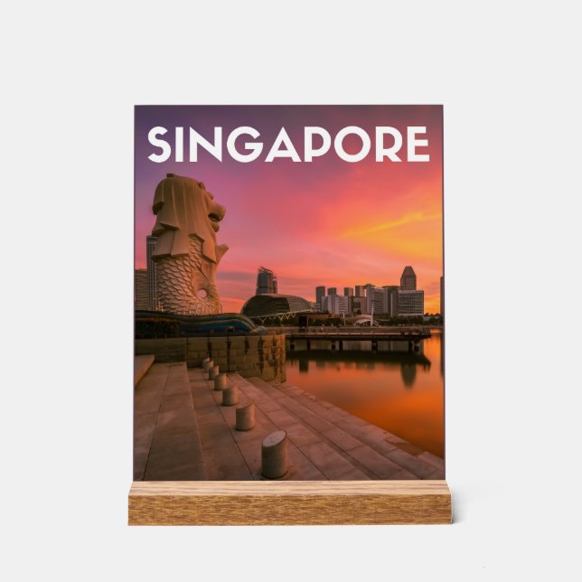 Singapur Acrylschild (Vorderseite)