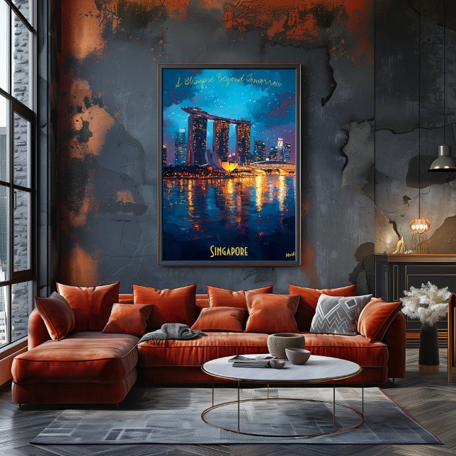 Singapur bei Dusk - Eine Atemberaubende Kunststadt Poster (Von Creator hochgeladen)