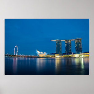 Singapur Blue by Bay Poster