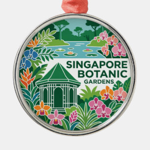 Singapur Botanische Gärten Singapur Ornament Aus Metall