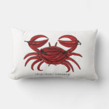 Singapur "Chili Crab" Lumbar Support Throw Kissen