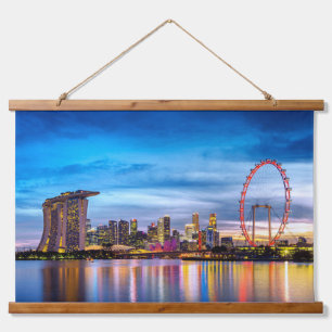 Singapur-China Wandteppich Mit Holzrahmen