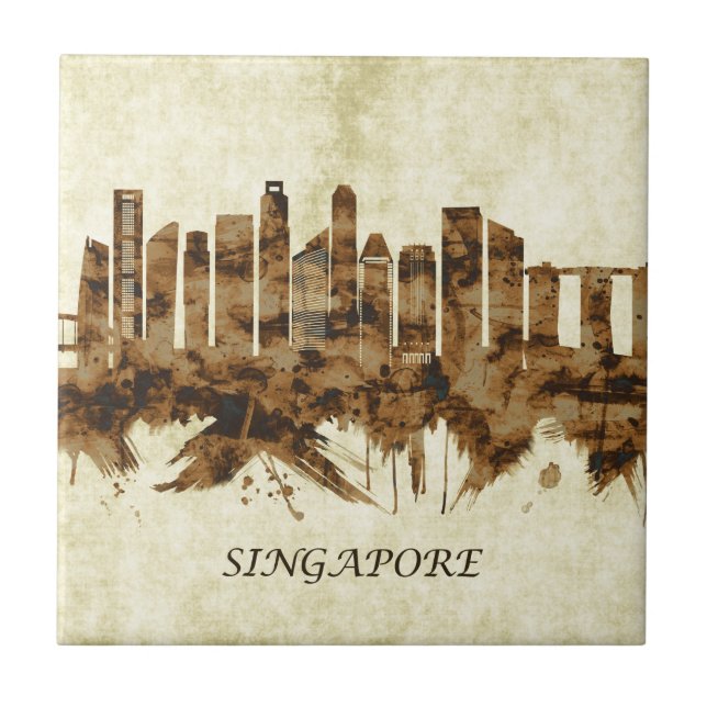 Singapur City Fliese (Vorderseite)