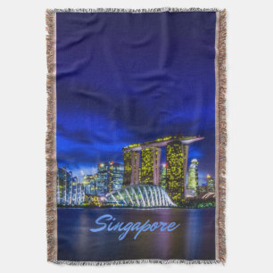 Singapur City Skyline bei Nacht Decke