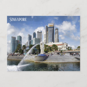 Singapur City Skyline Travel Foto Postkarte