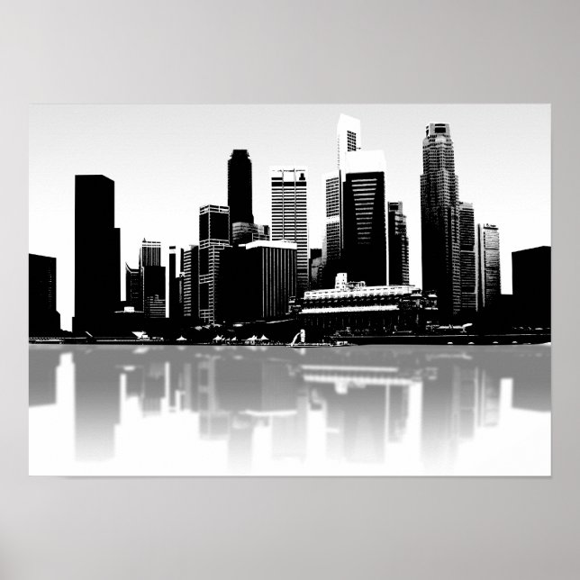 Singapur City Wall Art Poster (Vorne)