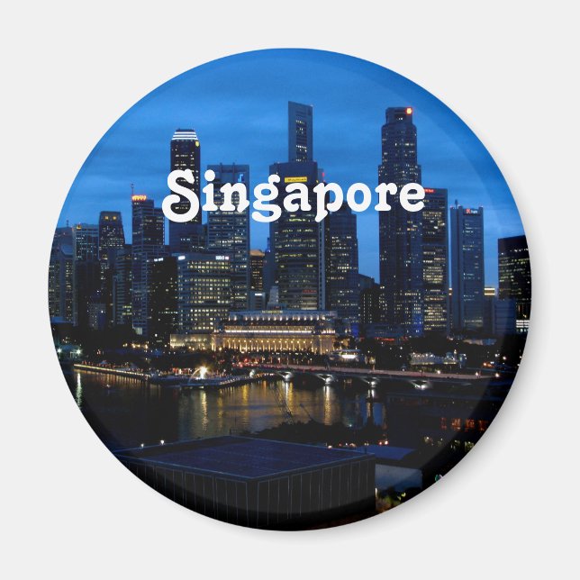 Singapur Cityscape Magnet (Vorne)