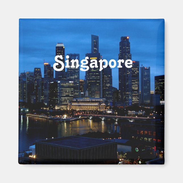 Singapur Cityscape Magnet (Vorne)