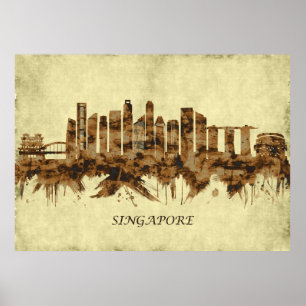 Singapur Cityscape Poster