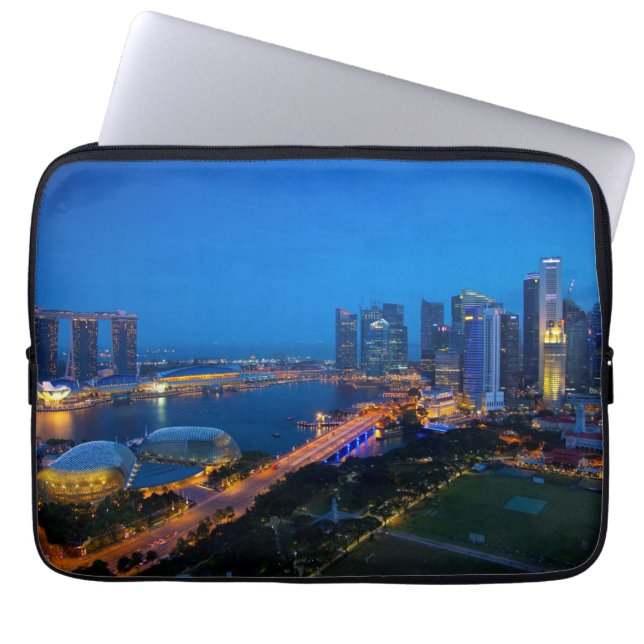 Singapur Downtown Laptopschutzhülle (Vorderseite)