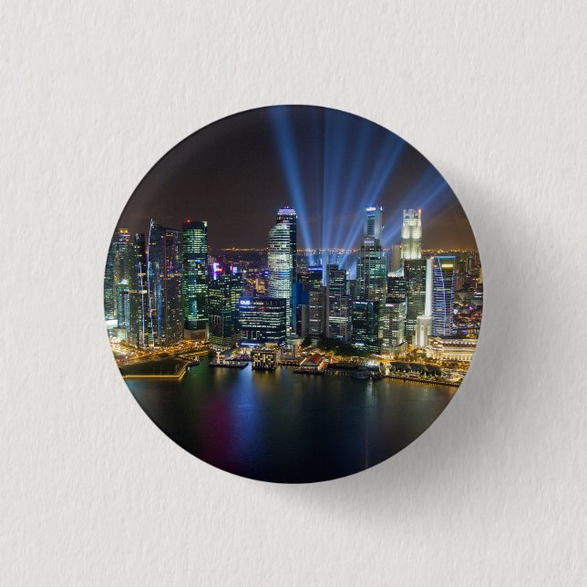 Singapur Downtown-Lichtshow Button (Vorderseite)