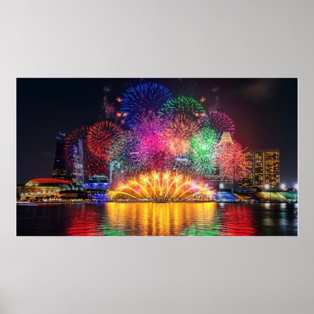 Singapur Fireworks Poster (Vorne)