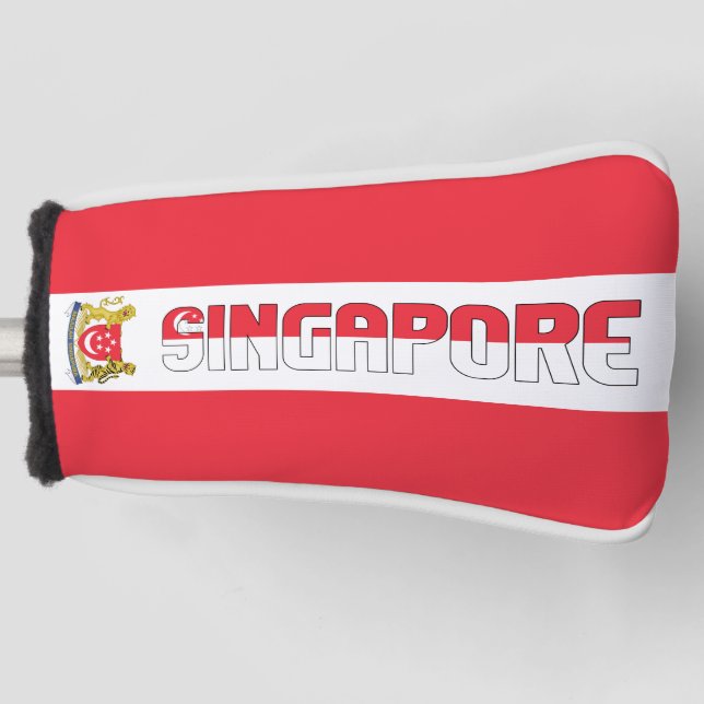 Singapur Flag Gorgeous Patriotic Golf Headcover (Vorderseite)