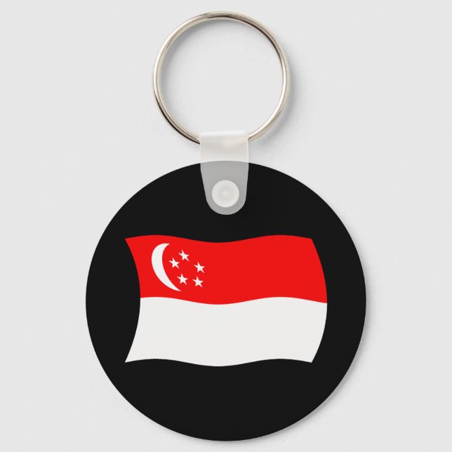 Singapur Flag Schlüsselanhänger (Vorderseite)