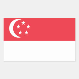 Singapur Flag Stickers* Rechteckiger Aufkleber