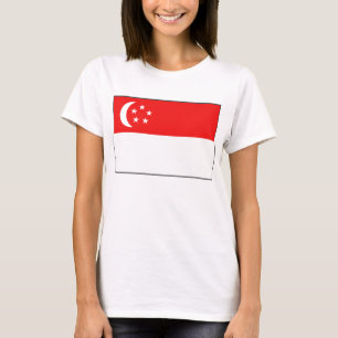 Singapur Flag x Map T - Shirt