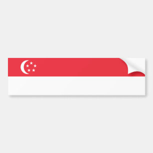 Singapur-Flagge Autoaufkleber