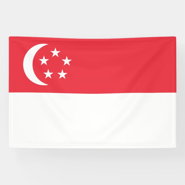 Singapur-Flagge Banner (Horizontal)