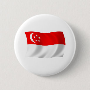 Singapur-Flagge-Button Button