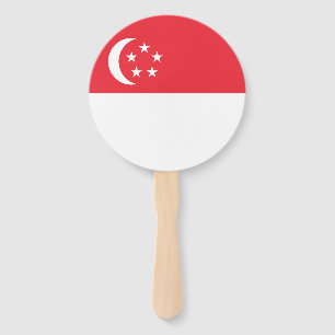 Singapur-Flagge Fächer