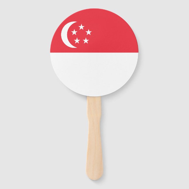 Singapur-Flagge Fächer (Vorderseite)
