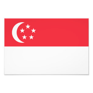 Singapur-Flagge Fotodruck