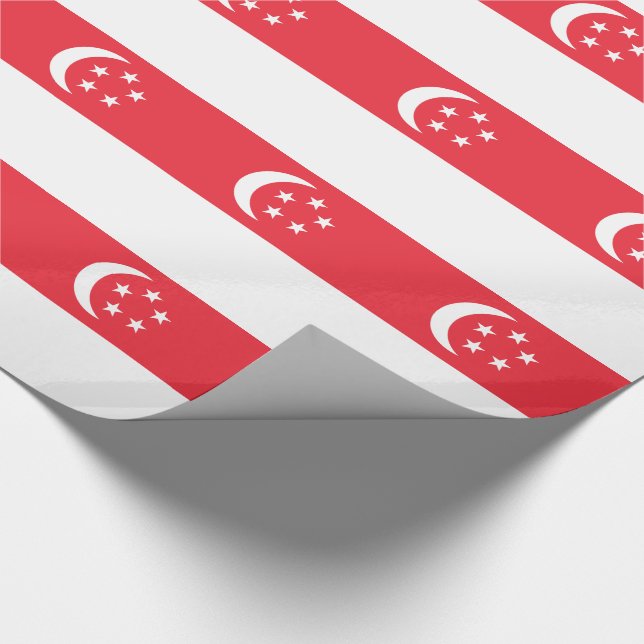 Singapur-Flagge Geschenkpapier (Ecke)