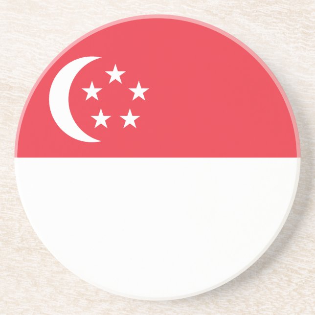 Singapur-Flagge Getränkeuntersetzer (Vorne)