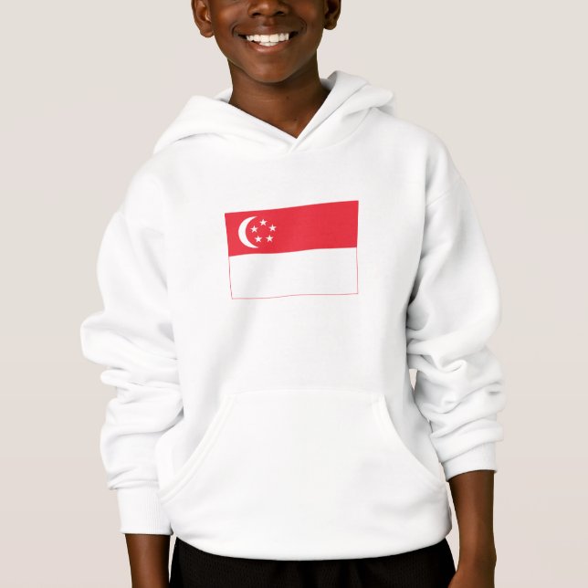 Singapur-Flagge Hoodie (Vorderseite)