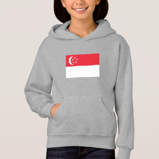 Singapur-Flagge Hoodie (Vorderseite)