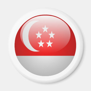 Singapur-Flagge Magnet