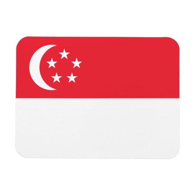 Singapur-Flagge Magnet (Horizontal)
