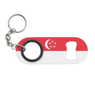 Singapur-Flagge Mini Flaschenöffner