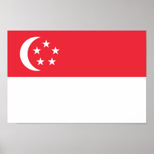 Singapur-Flagge Poster