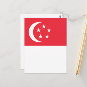 Singapur-Flagge Postkarte
