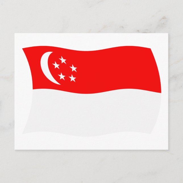 Singapur-Flagge Postkarte (Vorderseite)