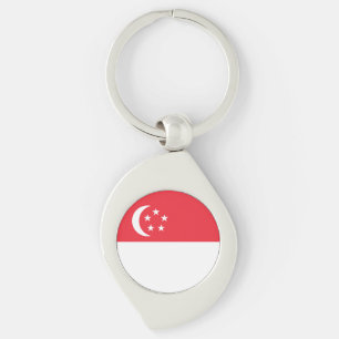 Singapur-Flagge Schlüsselanhänger