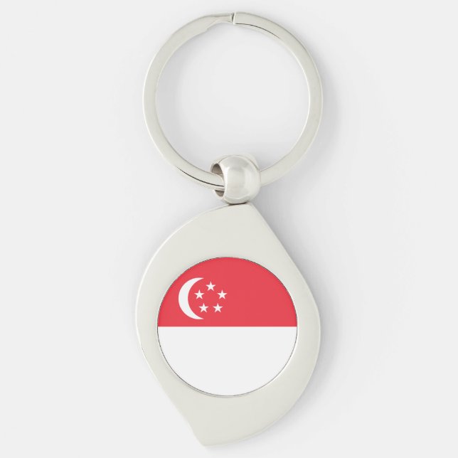 Singapur-Flagge Schlüsselanhänger (Vorderseite)