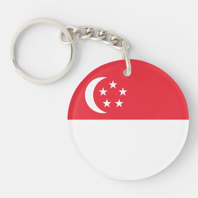 Singapur-Flagge Schlüsselanhänger (Vorderseite)
