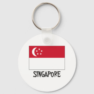 Singapur-Flagge Schlüsselanhänger