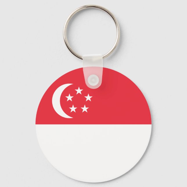Singapur-Flagge Schlüsselanhänger (Vorderseite)