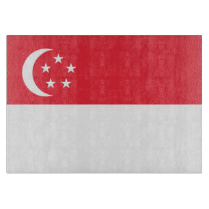 Singapur-Flagge Schneidebrett