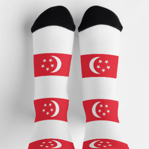 Singapur-Flagge Socken