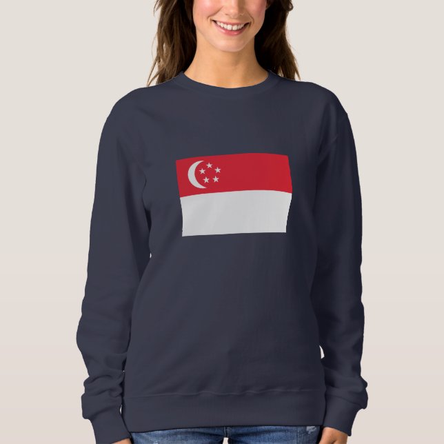 Singapur-Flagge Sweatshirt (Vorderseite)