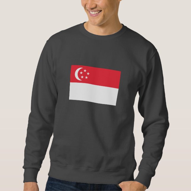 Singapur-Flagge Sweatshirt (Vorderseite)