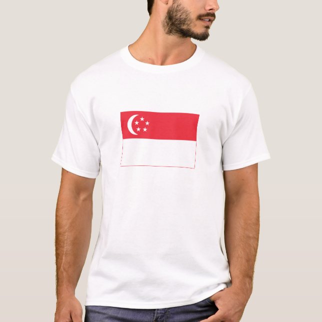 Singapur-Flagge T-Shirt (Vorderseite)