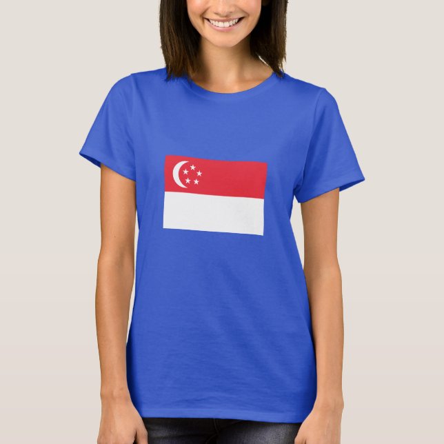 Singapur-Flagge T-Shirt (Vorderseite)
